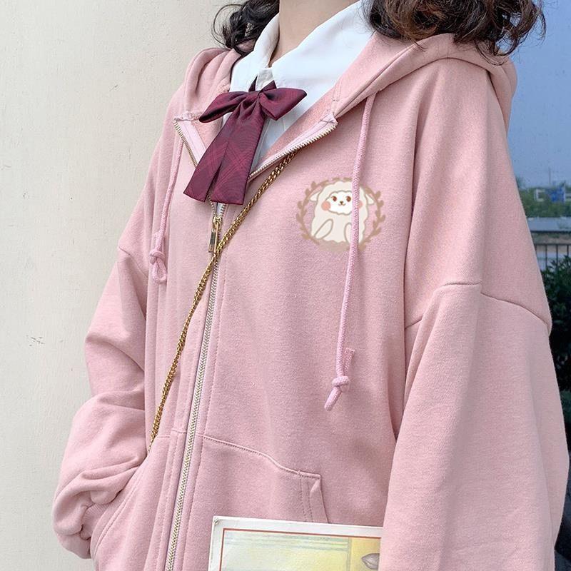 Women's Long-Sleeved Cardigan Hooded Sweater - Sherpa