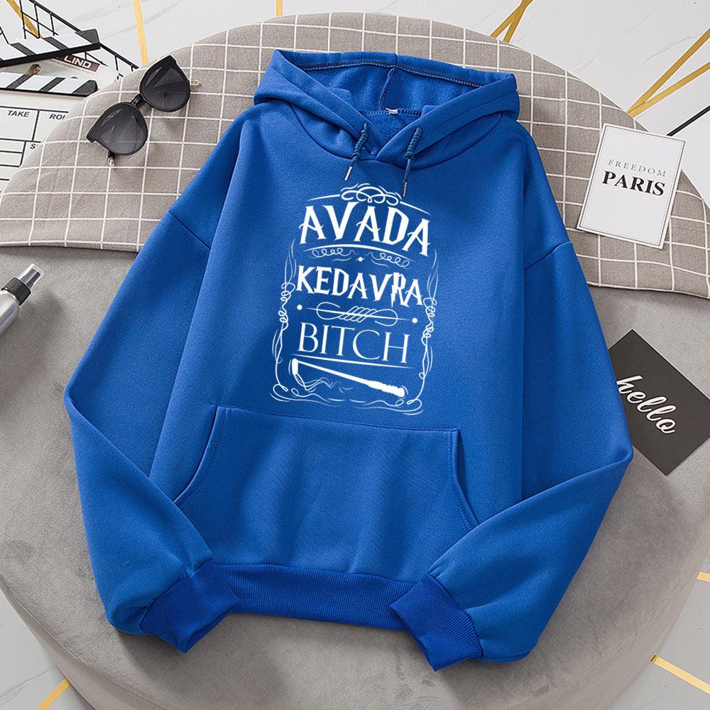 Women With Fleece Loose Hoodies And Letters - Sherpa