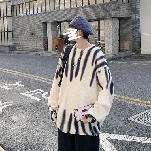 Men's Casual Youth Loose Hong Kong Style Sweater - Sherpa