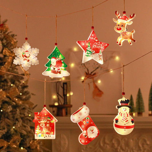 Bar Atmosphere Christmas Interior Decorations Colored Lights - Sherpa