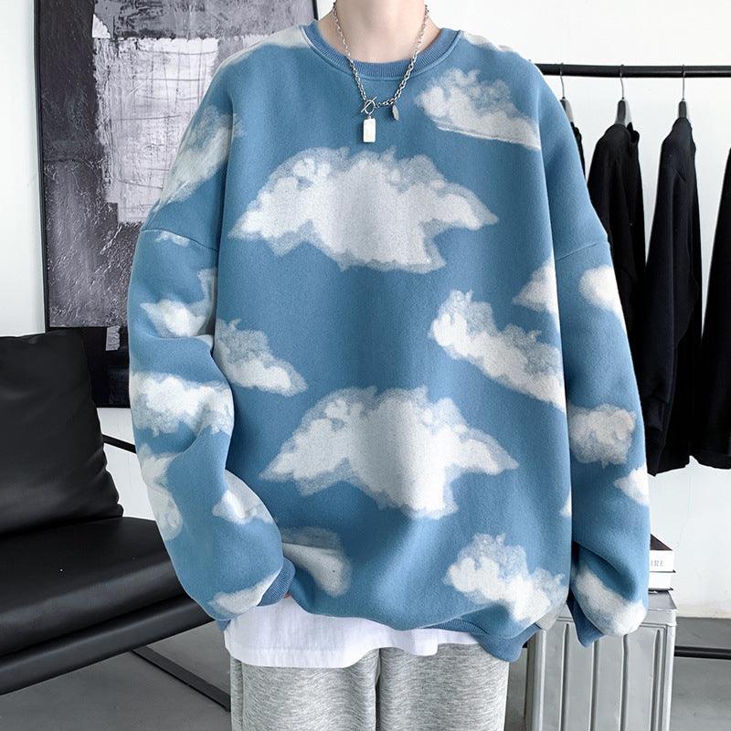 Men's Korean-Style Oversized Sweater - Sherpa