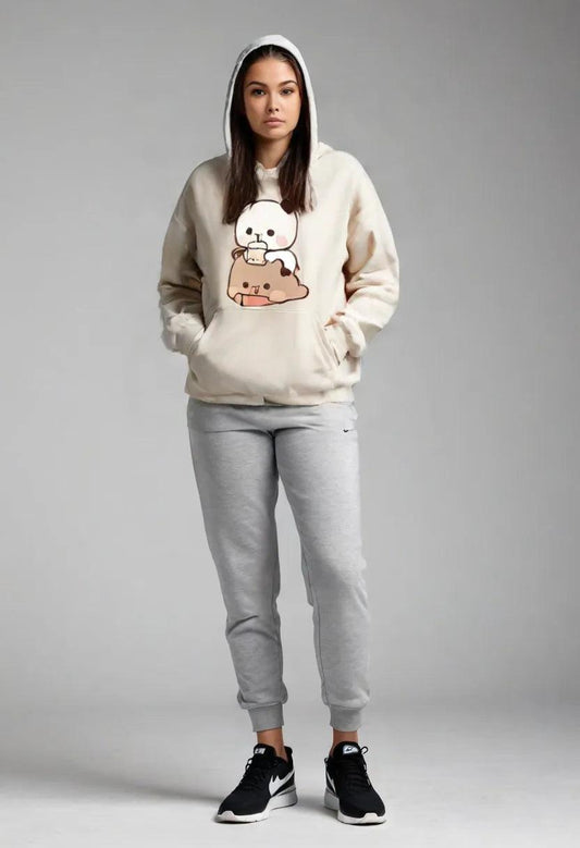 Bubu And Dudu Hoodies For Women Aesthetic Graphic Fun Kawaii - Sherpa