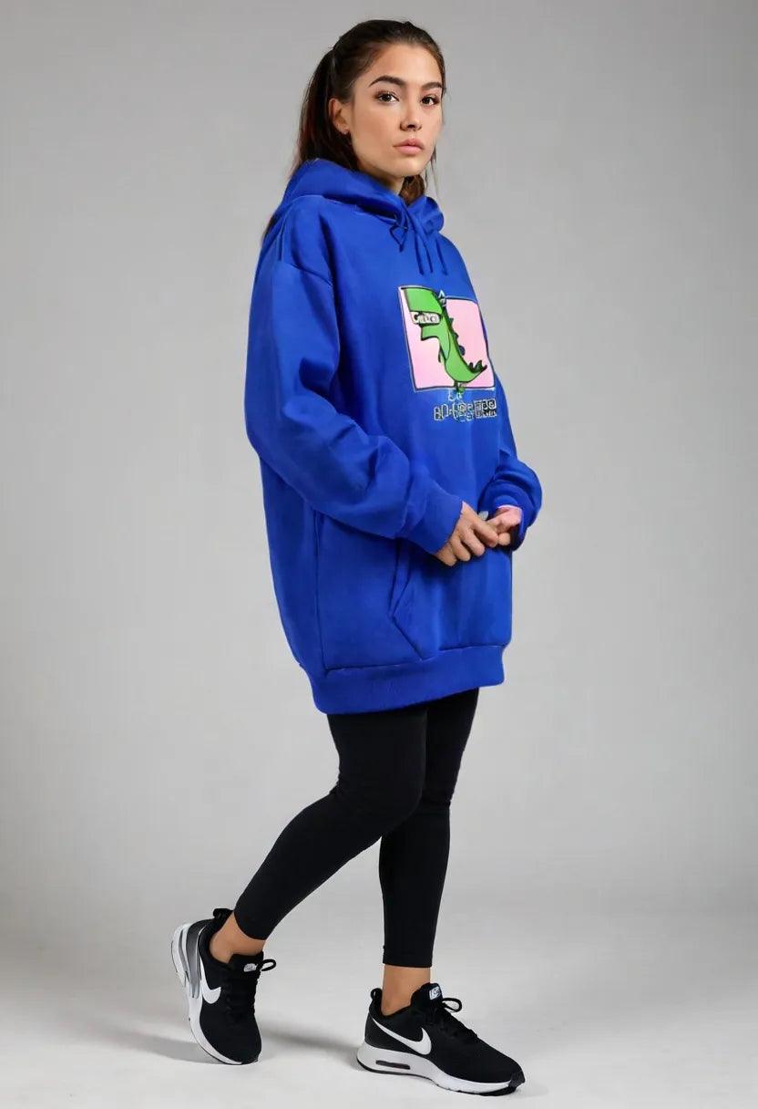 Fleece-lined Hoodie Sweater Tops Loose - Sherpa