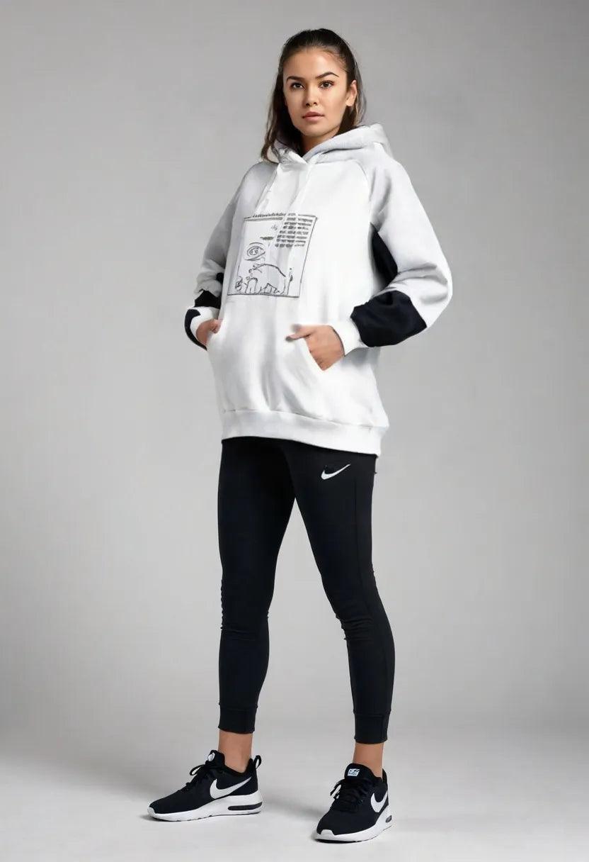 Long sleeve Sweatshirt with Letter bottom - Sherpa