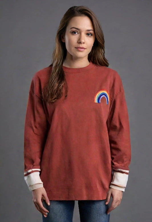 Autumn And Winter Hong Kong Flavor Harajuku BF Style Puff Sleeve Sweater - Sherpa
